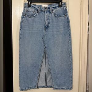 Abercrombie and Fitch High Rise Midi Denim